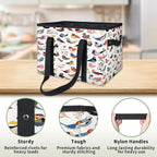 Reusable Grocery Bags Heavy Duty Shopping Bags Foldable Large Tote Bags with Long Handles & Hard Bottom