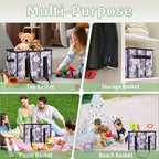 Reusable Grocery Bags Heavy Duty Shopping Bags Foldable Large Tote Bags with Long Handles & Hard Bottom