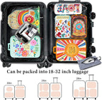Compression Packing Cubes for Travel, 8 Set Natural Life Luggage Organizers, Waterproof Expandable/Compression Bags Bohemia T