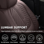 Coverado Front Seat Covers, Waterproof Leather Car Seat Protector, Universal Fit for Most Cars (Brown)