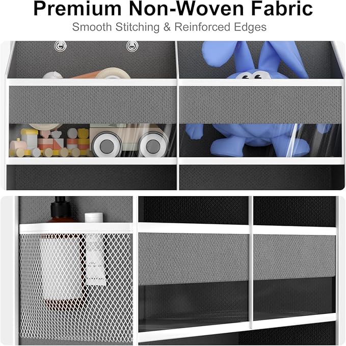 Over the Door Hanging Organizer - Hanging Closet Organizer and Storage with Large Pockets, Swing-proof Behind The Door Organi