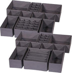 DIOMMELL 21 Pack Foldable Cloth Storage Box Closet Dresser Drawer Organizer Fabric Baskets Bins Containers Divider for Baby C