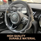 PINCTROT Comfy Grip Steering Wheel Cover, Anti-Slip Design, Universal 14.5-15 Inch(Silicone Gray)