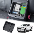 PIMCAR Compatible with 2019 2020 2021 2022 2023 Ford Ranger Center Console Organizer ABS Plastic Material Armrest Box Insert Tray Accessories (Not for 2023 Ranger XL/Raptor/Wildtrak)-Black Trim
