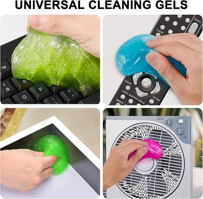 Car Cleaning Gels 4-Pack, Car Cleaning Putty Universal Auto Detailing Tools Car Interior Cleaner, Dust Cleaning Slime, Car Ac