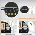 dreampossible Key Holder Wall Mount - 10.2 Inch Decorative Key Rack and Mail Organizer with 8 Key Hooks - Wooden Key Hanger w