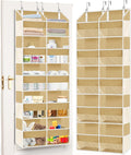 Over the Door Organizer 5 Tiers,Extra Large Behind Door Storage of 10 Compartments,80 lbs Weight Capacity Over the Door Stora