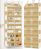 Over the Door Organizer 5 Tiers,Extra Large Behind Door Storage of 10 Compartments,80 lbs Weight Capacity Over the Door Stora
