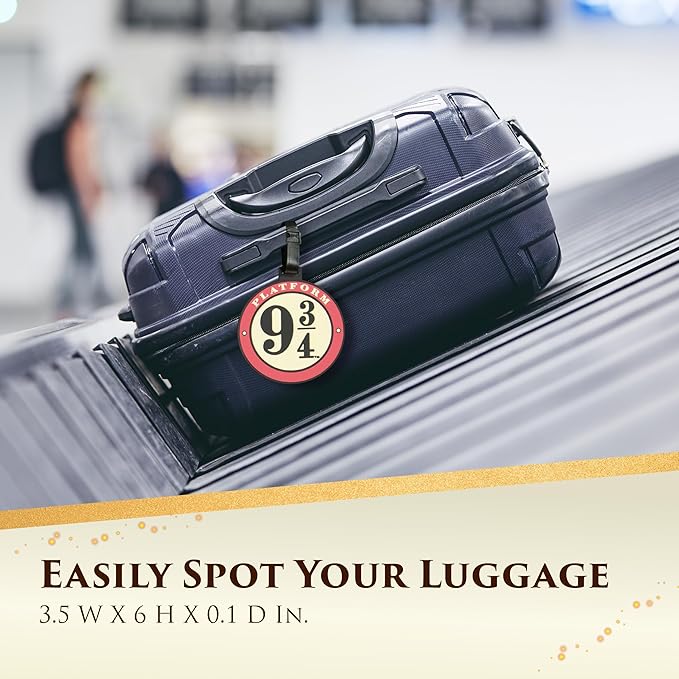 FUL Harry Potter Platform 9-3/4 Luggage Tags, 2-Piece Suitcase ID Tag Set, Multi, One Size