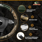 Mossy Oak Camo Steering Wheel Cover, Durable Grip Car Steering Cover, Universal Fit 14.5"–15.5" - Made with Premium Green PVC