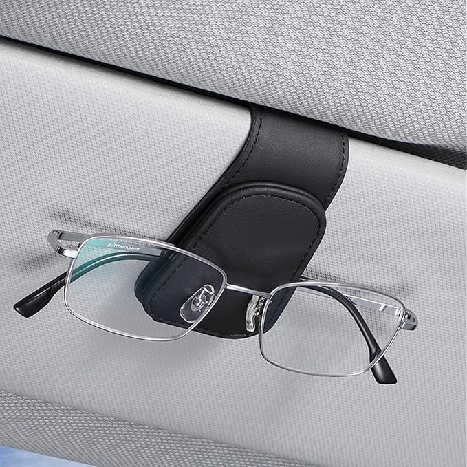 Car Seat Gap Filler, Seat Gap Organizer with Phone Holder, Car Seat Accessories, Car Organizer Fit Car SUV Truck, 2PCS Seat Gap Filler and 1 Pack Sunglass Holder Black