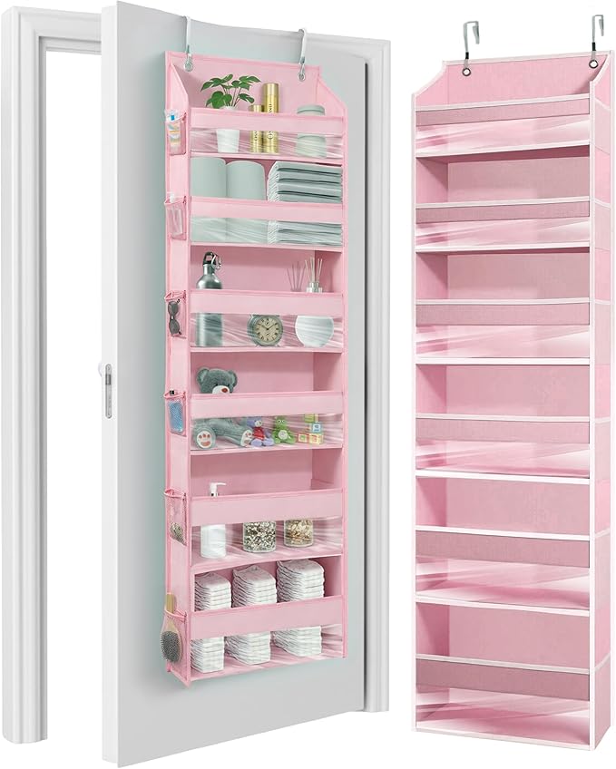 HOMELUX THEORY UPGRADED 6 Tiers Over The Door Organizer Hanging - 100D EXTRA THICK & 50lbs HUGE CAPACITY, 12 Side Mesh Pocket