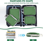 6 Set Compression Packing Cubes, Suitcase Organizer, Lightweight Travel Essentials, Compression Bags For Travel Accessories L