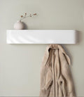 Kazai. Wall-Mounted Coat Rack 'Toke' - Modern Design Coat Rack with Hidden Wall Hooks - Solid Wood Veneer Panel Coat Hanger -