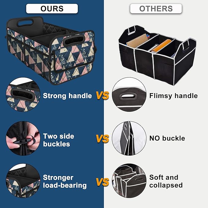 Deosk Trunk Organzier and Storage with 6 Big Pocket,Car Accessories for Women/Men 50L Waterproof Polyester for