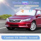 for Honda Accord 2013-2017 Sun Shade Sunshade Windshield Cover, 4-Layer Front Window Shade Custom Fit Accord 9th Gen Sun Visor Shield 240T Foldable Shade Sun Blocks UV Rays Cooler Car Accessories
