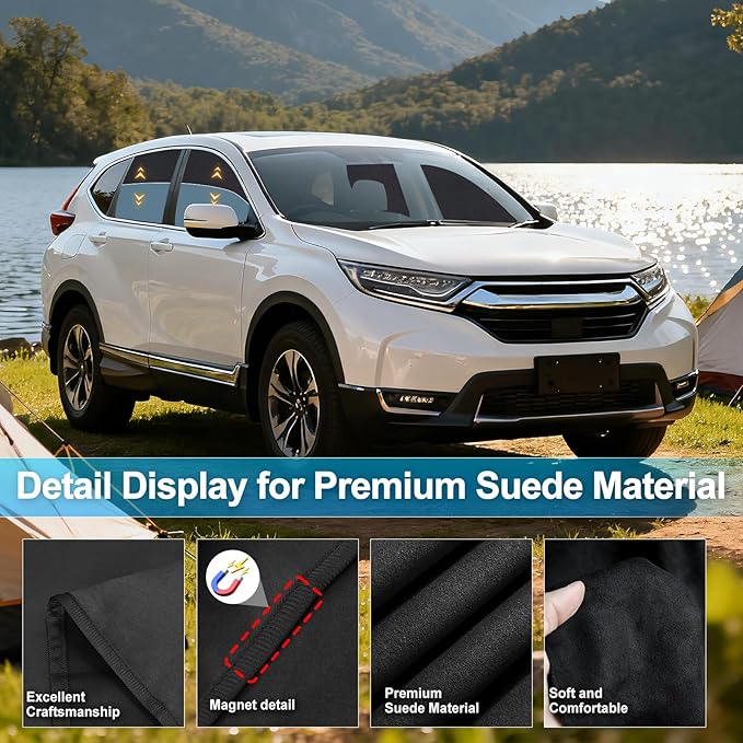 ZATOOTO Car Window Shades Custom Fit for Honda CR-V 2017-2022 4-Pack Car Window Covers with 100% UV Protection and Total Blackout Privacy Heat Insulation for Family Travel Baby and Pet Safety