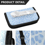 Car Tissue Holder Car Visor Organizer Tissue Box Holder for Car Sun Visor Organizer with Car Vehicle Accessories Essentials Interior for Women Men Sky Blue Leopard Print