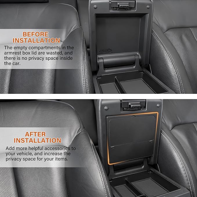 JKCOVER Center Console Hidden Organizer Compatible with Toyota 4Runner 2025 2026 Box Accessories Armrest Secret Compartment One-Touch Hidden Storage Box