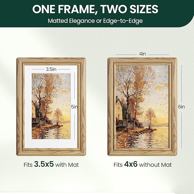 16 inch White Wall Floating Shelves Set of 2 with 2 Picture Frames, 4 x 6 Photo Frame and 5 x 7 Picture Frames