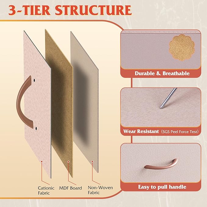 WLIVE 4 Drawers Dresser for Bedroom, Pink Rose Gold Fabric Clothes Storage Organizer Unit, Dresser for Hallway, Entryway, Clo