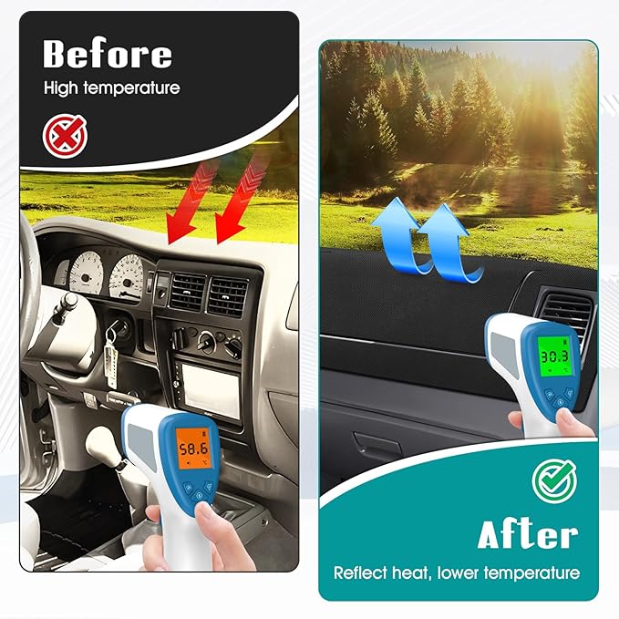 FIILINES Dash Cover for 1998-2004 Toyota Tacoma, Dashboard Mat Accessories Dash Cover Sunshade Nonslip Mesh Protector No Glar