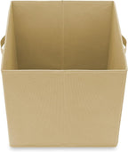 Casafield Set of 6 Collapsible Fabric Cube Storage Bins, Sandy Beige - 13" Foldable Cloth Baskets for Shelves, Cubby Organize