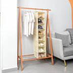 Berdeng Hanging Shoe Organizer for Closet with Side Mesh Pockets，Hat Racks for Baseball Caps，Shoe and Hat Holder & Storage，8-