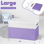 Mabahoo Large Toy Box, Collapsible Sturdy Storage Chest With Lids, Kids Toy Chest Storage Organizer Toddler Bin Boxes for Liv