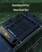 DEXSO 46" x 36" Universal Roof Rack Basket, 200 Lbs Capacity Rooftop Cargo Carrier Basket, Heavy Duty Luggage Holder Rack for SUVs, Trucks, Vehicles