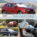3PCS Car Window Shades Front Windshield Sun Shade Foldable Window Shade Custom Fit for 2014-2020 Nissan Rogue Accessories Car Shades for Front Windows Anti-UV Rays Block Heat
