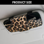 Sunglass Holder for Car Visor, Car Sunglasses Holder Leather, Eyeglasses Holder Glasses Storage Case Visor Accessories
