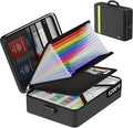 Fireproof Document Bag, Insulated File Box with Lock, Important Document Organizer with Waterproof Zipper, 13 Pockets Portabl