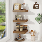 Fun Memories 12 Inch Square Floating Shelves 3 Pack - Wall Shelves with Invisible Brackets, Small Floating Shelves for Wall, 