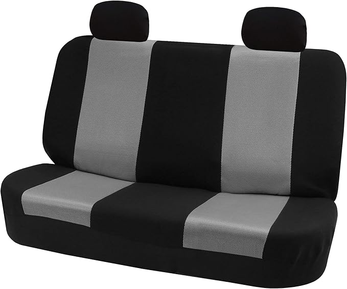 FH Group Car Seat Cover Rear Set Striking Striped Car Seat Covers with Rear Split Bench, Universal Fit Interior Accessories f
