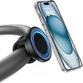 Stroller Phone Holder, Compatible with MagSafe, Magnetic Handlebar Mount, 17x N52 Strong Magnets, Fits Treadmills, Peloton, Shopping & Golf Carts, Adjustable Strap, iPhone 12–17 & Android