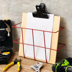 Nuenen 2 Packs MSDS Binder Holder Wall Mount MSDS Binder Rack Mounting Wire 3 Ring Storage for File Magazine Book Sheet Organ