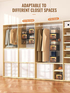 Closet Hanging Organizer with Drawers, 6 Tier Metal Closet Organizers and Storage with 4 Hanging Hooks 4 S-Hooks for Wardrobe