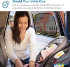 Enovoe Car Window Shades for Baby (4 Pack) - 21"x14" - Sun Shade Blocker, Cling - Glare Shield and UV Rays Protection for Your Child - Side Windows Screens for SUV- Mesh Window Shades for Car Baby