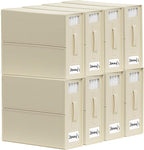 SheetCube Bed Sheet Organizers and Storage 8 Pack, Foldable Linen Closet Organizer with Window and Label, Bedding Folder Stor