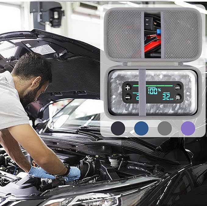 khanka Stroage Case for HALO Bolt Ultimate 2.0/HALO Bolt Air +1750 Portable Car Battery Jump Starter,Case Only (Grey)
