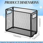2 Pack Hanging File Holder, 10 Hanging Folders, Metal Mesh, Letter Size Folder Storage, Desktop Storage Cabinets, Office Scho
