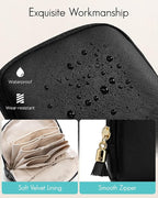 VLANDO Small Jewelry Travel Case,Travel Essentials for Women,Jewelry Pouch Bags with Zipper,Velvet Jewelry Organizer Storage 