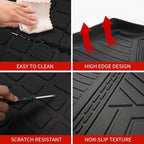 Floor Mats Compatible with 2018-2023 (Fit 2024 Traverse Limited) Chevrolet Traverse Cargo Liner Mat Back Seat Cover 7 Seat 2023 Chevy Traverse Accessories (Trunk Mat+Backrest Mats+Floor Mats)