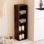 Book Shelf, 4 Cube Storage Organizer, Open Shelves Bookcase 9.3" x 11.8" x 41.7", Bookshelf for Living Room, Bedroom, Home Of