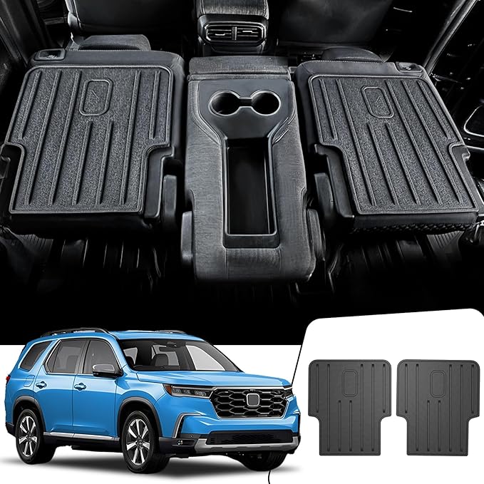 Kick Mats Backrest Mats for Honda Pilot 2026 2025 2024 2023, All Weather TPE 2nd Row Seat Back Protector Car Accessories for Pilot (Kick Mats)