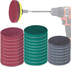 Power Scrub Pads Drill Attachment, GOH DODD 30 Pieces 5 Inch Headlight Restoration Kit Cleaning Kit Scouring Pads with Baker 