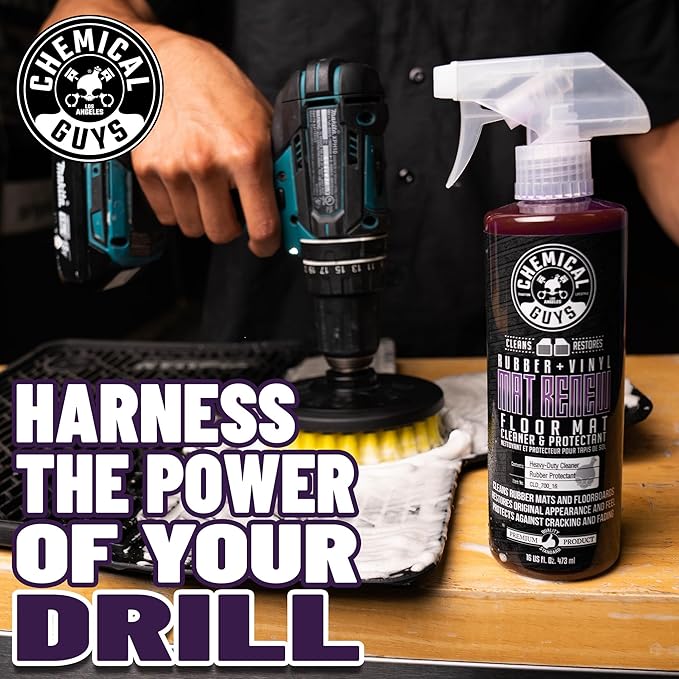 Chemical Guys HOL70016 Heavy Duty Floor Mat Cleaning Kit with Mat Renew Rubber + Vinyl Floor Mat Cleaner and Protectant (16 f