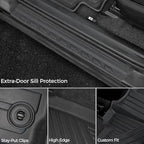 Floor Mats for Toyota RAV4 Gas 2013-2018, All Weather Floor Mats Trunk Cargo Liner with Backrest Protectors and Door Sill Guards Accessories, Full Coverage Set