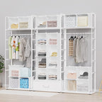 HOMIDEC Closet Organizers and Storage, 16 Cube Storage Organizer, Closet Organizer Bookshelf Cubes Shelves for Clothes, Bedro